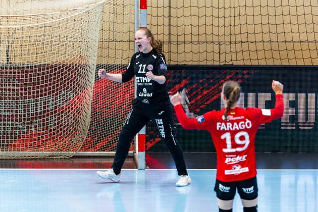 15 02 2026, GER, Handball, Women, Season 2025 2026, EHF European League , Group stage, Thueringer HC Motherson Mosonmagyarovari KC Laura Kuske Thueringer HC,11 99947 Bad Langensalza Salza Halle Sporthalle Mehrz Thüringen Germany