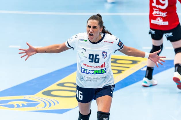 15 02 2026, GER, Handball, Women, Season 2025 2026, EHF European League , Group stage, Thueringer HC Motherson Mosonmagyarovari KC Gabriella Toth Motherson Mosonmagyarovari KC 99947 Bad Langensalza Salza Halle Sporthalle Mehrz Thüringen Germany