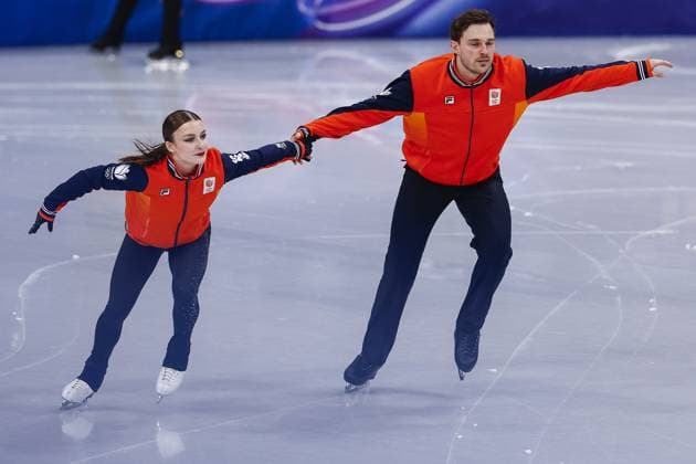 MILAN , 15-02-2026 , Milano Ice Skating Arena , season 2025 2026 , Olympic Winter games, Winterspiele,Spiele, Summer games 2026 - Figure skating, Eiskunstlauf - Pair skating short program, Picture shows Daria Danilova and Michel Tsiba Olympic Winter Games 2026 - Figure skating - Pair skating short program  x201637248x Copyright: