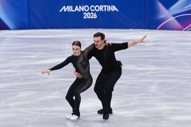 MILAN , 15-02-2026 , Milano Ice Skating Arena , season 2025 2026 , Olympic Winter games, Winterspiele,Spiele, Summer games 2026 - Figure skating, Eiskunstlauf - Pair skating short program, Picture shows Daria Danilova and Michel Tsiba Olympic Winter Games 2026 - Figure skating - Pair skating short program  x201637276x Copyright: