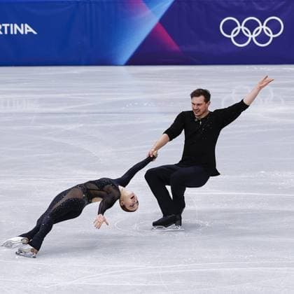MILAN , 15-02-2026 , Milano Ice Skating Arena , season 2025 2026 , Olympic Winter games, Winterspiele,Spiele, Summer games 2026 - Figure skating, Eiskunstlauf - Pair skating short program, Picture shows Daria Danilova and Michel Tsiba Olympic Winter Games 2026 - Figure skating - Pair skating short program  x201637290x Copyright: