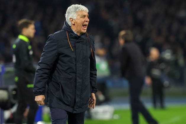 Roma™s head coach Gian Piero Gasperini during the Serie A soccer match between Napoli and Roma at the Diego Armando Maradona Stadium in Naples, southern italy - Saturday , February 15 , 2026. - Soccer .  Copyright: xAlessandroxGarofalo LaPressex