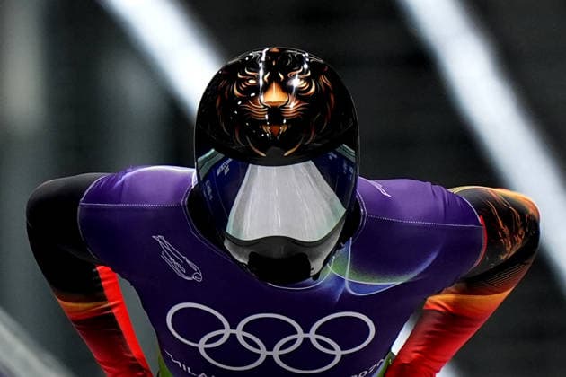 China ™s team during Skeleton Mixed Team at the Cortina Sliding Centre at the Milano Cortina 2026 Winter Olympics, in Cortina (Italy) February 15 , 2026 (Spada LaPresse)  Copyright: xSpada LaPressex