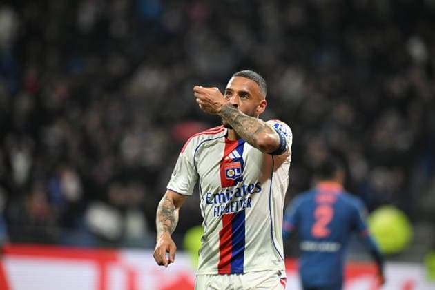 Football : Olympique Lyonnais v OGC Nice - Ligue 1 - 15 02 2026 Corentin TOLISSO scoring goal during the French league 1 match between Olympique Lyonnais and OGC Nice at Groupama Stadium Decines Charpieu Lyon France on February 15, 2026 LYONFrance  Copyright: xMouradxALLILIx