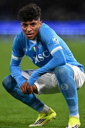 Dc Napoli 15 02 2026 - campionato di calcio serie A Napoli-Roma foto Domenico Cippitelli Image nella foto: esultanza gol Allison Santos 