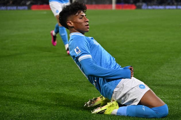 Dc Napoli 15 02 2026 - campionato di calcio serie A Napoli-Roma foto Domenico Cippitelli Image nella foto: esultanza gol Allison Santos 