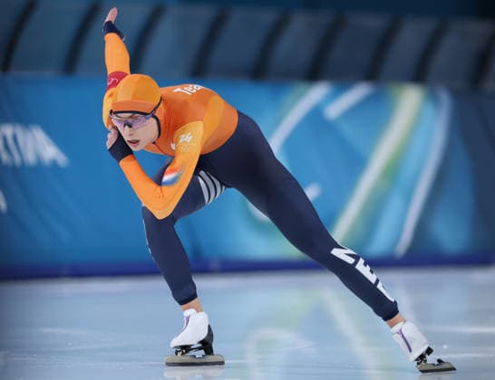 (260215) -- MILAN, Feb. 15, 2026 -- Femke Kok of the Netherlands competes during the Speed skating, Eisschnelllauf women s 500m final match at the Milan-Cortina 2026 Olympic Winter games, Winterspiele,Spiele, Summer games in Milan, Italy, Feb. 15, 2026. ) (MICO2026)ITALY-MILAN-OLYMPIC WINTER GAMES-SPEED SKATING-WOMEN S 500M-FINAL DuxXiaoyi 