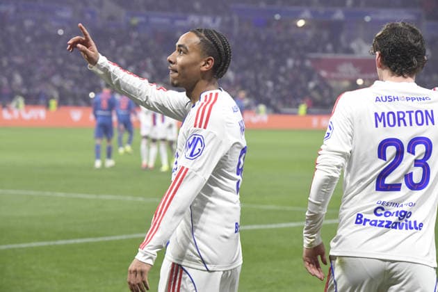 Football : Olympique Lyonnais v OGC Nice - Ligue 1 - 15 02 2026 NARTEY Noah of Lyon during the French league 1 match between Olympique Lyonnais and OGC Nice at Groupama Stadium Decines Charpieu Lyon France on February 15, 2026 LYONFrance  Copyright: xMouradxALLILIx