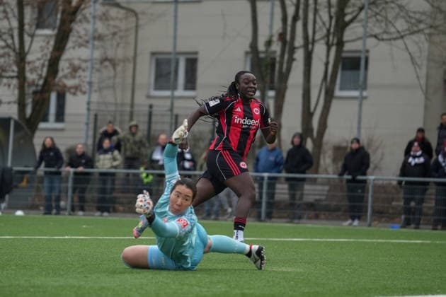 Germany, Frankfurt am Main, 2 Womens Bundesliga 2025 26 Eintracht Frankfurt II vs 1 FSV Mainz 05, Mira Arouna Eintracht Frankfurt, 28 Copyright: xMirjamxGeigerx