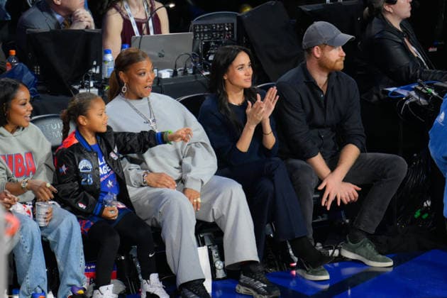 NBA, Basketball Herren, USA All Star 2026 LOS ANGELES, CA - FEB 15: Meghan, Duchess of Sussex and Prince Harry, Duke of Sussex attend the 75th NBA All-Star Game at Intuit Dome on February 15, 2026 in Inglewood, California. Tayfun Coskun Anadolu California United States. Editorial use only. Please get in touch for any other usage.  Copyright: x2026xAnadoluxTayfunxCoskunx