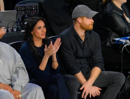 NBA, Basketball Herren, USA All Star 2026 LOS ANGELES, CA - FEB 15: Meghan, Duchess of Sussex and Prince Harry, Duke of Sussex attend the 75th NBA All-Star Game at Intuit Dome on February 15, 2026 in Inglewood, California. Tayfun Coskun Anadolu California United States. Editorial use only. Please get in touch for any other usage.  Copyright: x2026xAnadoluxTayfunxCoskunx
