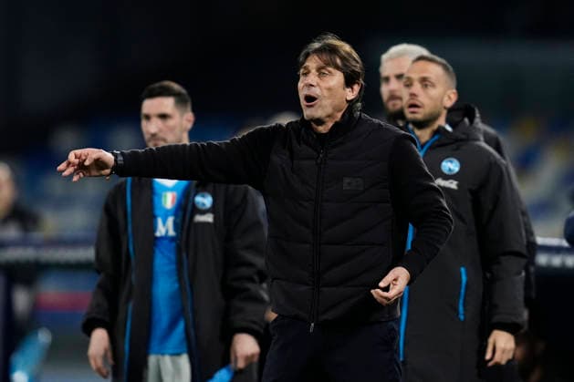 Head Coach Antonio Conte (SSC Napoli) gestures, Serie A, SSC Napoli v AS Roma, Diego Maradona Stadium, February 15, 2026, Napoli, Italy.