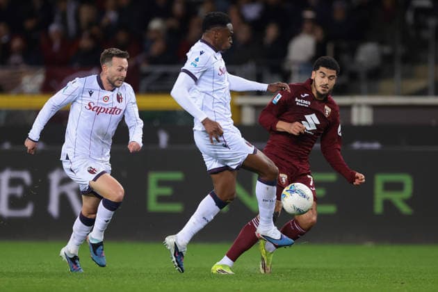 Turin, Italy, 15th February 2026. during the Torino vs Bologna Serie A match at Stadio Grande Torino, Turin. Picture credit should read: Jonathan Moscrop Sportimage EDITORIAL USE ONLY. No use with unauthorised audio, video, data, fixture lists, club league logos or live services. Online in-match use limited to 120 images, no video emulation. No use in betting, games or single club league player publications. SPI_054_TORO_BOLOGNA SPI-4525-0054