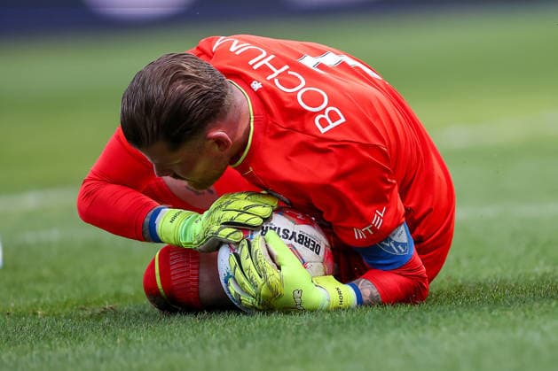 15 02 2026, Football, VfL Bochum SC Paderborn 07, 2 Fußball Bundesliga, 22 Matchday, Vonovia Ruhrstadion, Season 2025 2026 Goalkeeper Timo Horn VfL Bochum 01 DFB regulations prohibit any use of photographs as image sequences and or quasi video Nordrhein Westfalen Germany