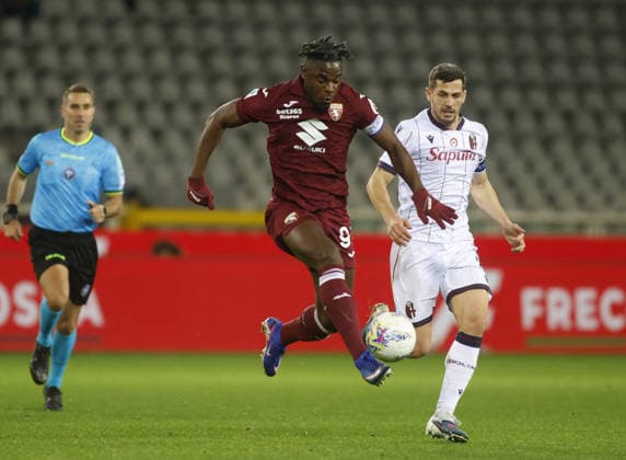 CALCIO - Serie A - Torino FC vs Bologna FC Duvan Zapata of Torino FC during the Italian Serie A, 2025 2026 season, football match between Torino FC and Bologna FC 1909, on 15 February 2026 at Stadio Olimpico Grande Torino, Turin, Italy. Photo Nderim Kaceli Turin Italy  Copyright: xIPAxSport ABACAx