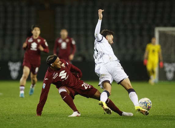 CALCIO - Serie A - Torino FC vs Bologna FC Valentin Lazzaro of Torino FC during the Italian Serie A, 2025 2026 season, football match between Torino FC and Bologna FC 1909, on 15 February 2026 at Stadio Olimpico Grande Torino, Turin, Italy. Photo Nderim Kaceli Turin Italy  Copyright: xIPAxSport ABACAx