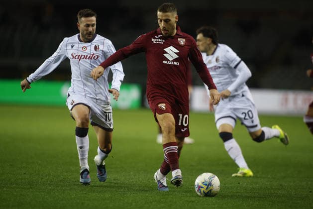 CALCIO - Serie A - Torino FC vs Bologna FC Nikola Vlasic of Torino FC during the Italian Serie A, 2025 2026 season, football match between Torino FC and Bologna FC 1909, on 15 February 2026 at Stadio Olimpico Grande Torino, Turin, Italy. Photo Nderim Kaceli Turin Italy  Copyright: xIPAxSport ABACAx