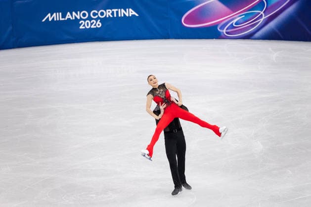 Winter Olympics - Camille Kovalev And Pavel Kovalev At Pair Figure skating, Eiskunstlauf Short Program AJ Anastasiia Metelkina and partner Luka Berulava of Team Georgia compete in Pair Skating - Short Program on day nine of the Milano Cortina 2026 Winter Olympic Games, Olympische Spiele, Olympia, OS at Milano Ice Skating Arena on February 15, 2026 in Milan, Italy. Photo by Alexis Jumeau ABACAPRESS.COM Milan  Copyright: xJumeauxAlexis ABACAx