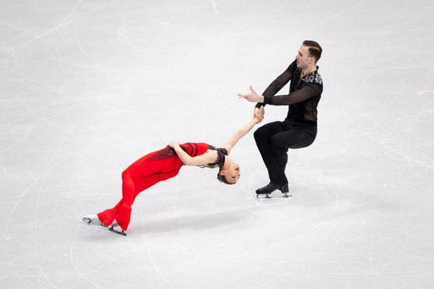 Winter Olympics - Camille Kovalev And Pavel Kovalev At Pair Figure skating, Eiskunstlauf Short Program AJ Anastasiia Metelkina and partner Luka Berulava of Team Georgia compete in Pair Skating - Short Program on day nine of the Milano Cortina 2026 Winter Olympic Games, Olympische Spiele, Olympia, OS at Milano Ice Skating Arena on February 15, 2026 in Milan, Italy. Photo by Alexis Jumeau ABACAPRESS.COM Milan  Copyright: xJumeauxAlexis ABACAx