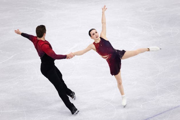 Winter Olympics - Camille Kovalev And Pavel Kovalev At Pair Figure skating, Eiskunstlauf Short Program AJ Lia Pereira and partner Trennt Michaud of Team Canada compete in Pair Skating - Short Program on day nine of the Milano Cortina 2026 Winter Olympic Games, Olympische Spiele, Olympia, OS at Milano Ice Skating Arena on February 15, 2026 in Milan, Italy. Photo by Alexis Jumeau ABACAPRESS.COM Milan  Copyright: xJumeauxAlexis ABACAx