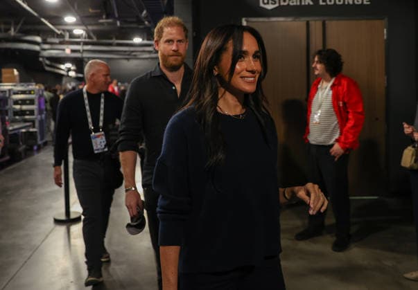 NBA, Basketball Herren, USA All Star 2026: Celebrities LOS ANGELES, CA - FEB 15: Prince Harry and Meghan Markle, Duchess of Sussex attend the NBA All Star 2026 at Intuit Dome, Inglewood, Los Angeles, California, United States on February 15, 2026. Tayfun Coskun Anadolu California United States. Editorial use only. Please get in touch for any other usage.  Copyright: x2026xAnadoluxTayfunxCoskunx