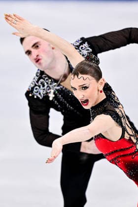 Anastasiia METELKINA & Luka BERULAVA (GEO), during Pair Skating Short Program, at the Olympic Winter games, Winterspiele,Spiele, Summer games Milano Cortina 2026, at Milano Ice Skating Arena, on February 15, 2026 in Milan, Italy. Noxthirdxpartyxsales  aflo_320028020