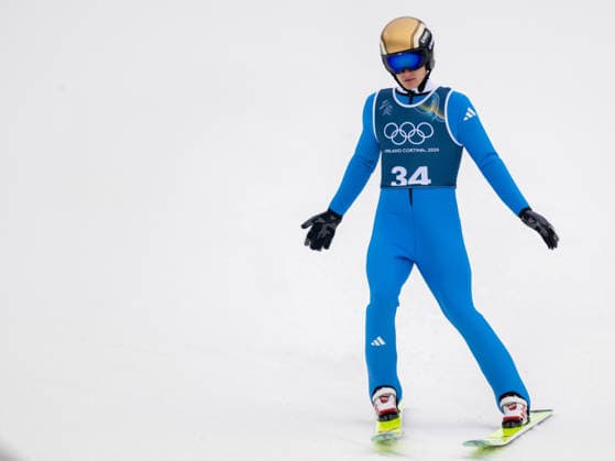 OLYMPICS - Winter Olympic Games, Olympische Spiele, Olympia, OS Milano Cortina 2026 PREDAZZO,ITALY,16.FEB.26 - OLYMPICS, NORDIC SKIING, NORDIC COMBINED, Ski jumping, Skispringen, Ski, nordisch - Winter Olympic Games Milano Cortina 2026, large hill, training. Image shows Julian Schmid (GER).  GEPAxpictures xOliverxLerch