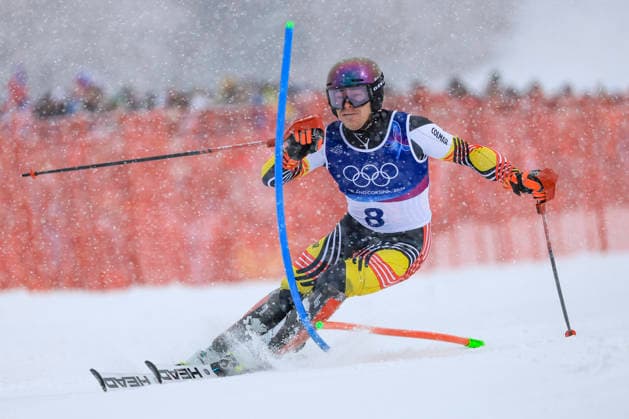 OLYMPICS - Winter Olympic Games, Olympische Spiele, Olympia, OS Milano Cortina 2026 BORMIO,ITALY,16.FEB.26 - OLYMPICS, ALPINE SKIING - Winter Olympic Games Milano Cortina 2026, slalom, men. Image shows Armand Marchant (BEL).  GEPAxpictures xWolfgangxGrebien