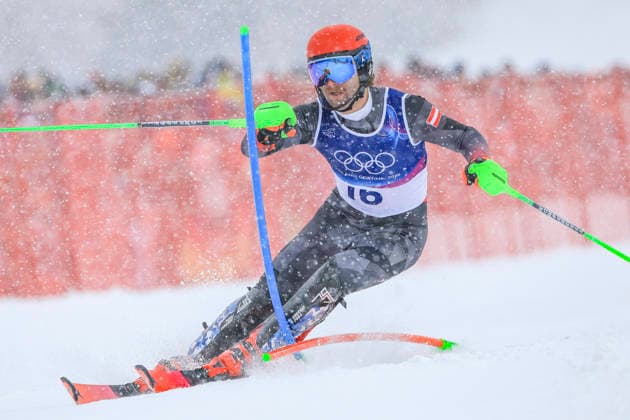 OLYMPICS - Winter Olympic Games, Olympische Spiele, Olympia, OS Milano Cortina 2026 BORMIO,ITALY,16.FEB.26 - OLYMPICS, ALPINE SKIING - Winter Olympic Games Milano Cortina 2026, slalom, men. Image shows Marco Schwarz (AUT).  GEPAxpictures xWolfgangxGrebien
