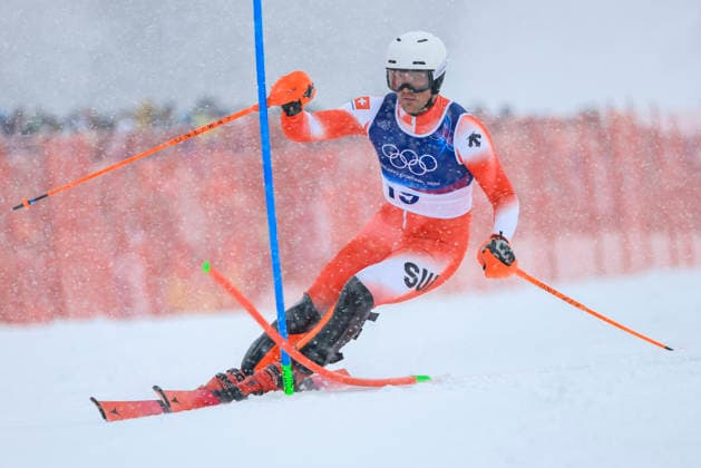 OLYMPICS - Winter Olympic Games, Olympische Spiele, Olympia, OS Milano Cortina 2026 BORMIO,ITALY,16.FEB.26 - OLYMPICS, ALPINE SKIING - Winter Olympic Games Milano Cortina 2026, slalom, men. Image shows Daniel Yule (SUI).  GEPAxpictures xWolfgangxGrebien