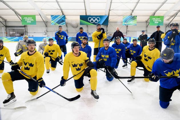 Milano Cortina 2026, ice hockey, men, national team Sweden, training
