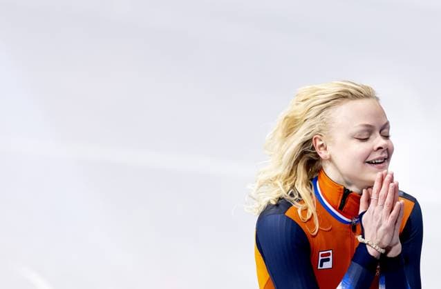 MILAN - Xandra Velzeboer during the 1000-meter short track Speed skating, Eisschnelllauf final at the Milan Ice Skating Area at the Milan Winter Olympics. ROBIN VAN LONKHUIJSEN ANP xVIxANPxSportx xxANPxIVx 550886376 originalFilename: 550886376.jpg