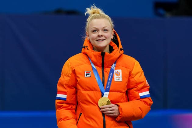 Gold medal VELZEBOER Xandra in the Olympic Short Track Speed skating, Eisschnelllauf Women s 1000m Final for the Milano Cortina 2026 Winter Olympics, in Milan (Italy) February 14, 2026 (Photo Claudio Furlan LaPresse)  Copyright: xClaudioxFurlan LaPressex