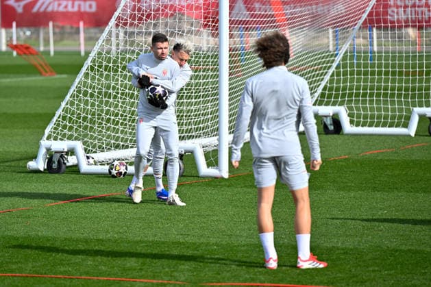 Football, CL, AS Monaco, Training