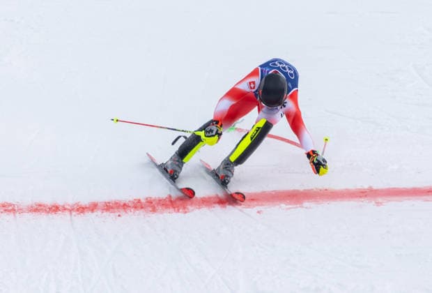 OLYMPICS - Winter Olympic Games, Olympische Spiele, Olympia, OS Milano Cortina 2026 BORMIO,ITALY,16.FEB.26 - OLYMPICS, ALPINE SKIING - Winter Olympic Games Milano Cortina 2026, slalom, men. Image shows Loic Meillard (SUI).  GEPAxpictures xHaraldxSteiner