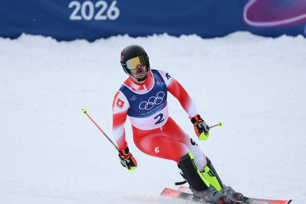 Loic Meillard (SUI) during the Olympic Winter games, Winterspiele,Spiele, Summer games Milano-Cortina 2026, Alpine Skiing Men s Slalom on February 16, 2026 at Stelvio Ski Center in Bormio, Italy  Copyright: xSergioxBisi IPAxSportx xipa-agency.netx xx IPA_71606761 IPA_Agency_IPA71606761