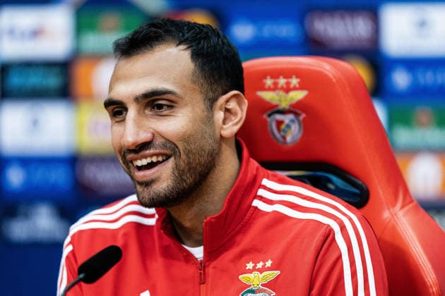 February 16, 2026, Seixal, Lisbon, Portugal: Evangelos Pavlidis of SL Benfica speaks to the media in press conference, PK, Pressekonferenz prior to the UEFA Champions League 2025 2026 game between SL Benfica and Real Madrid C.F. at Benfica Campus on February 16, 2026 in Seixal, Portugal. Seixal Portugal - ZUMAg283 20260216_zsp_g283_107 Copyright: xJoaoxGregoriox