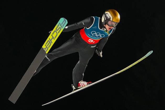 Winter Olympics in Milan Cortina 2026 Val di Fiemme, Italy 20260216. French Jules Chervet in the men s Super team jump large hill in the Predazzo Ski jumping, Skispringen, Ski, nordisch Stadium during the Winter Olympics in Milan Cortina 2026. Photo: Lise Aserud NTB Val di Fiemme Italy EDITORIAL USE ONLY. RESTRICTED USE FOR BETTING COMPANIES Ref:_SPOZ6mKCqI1oFI.jpg *** Winter Olympics in Milan Cortina 2026 Val di Fiemme, Italy 20260216 French Jules Chervet in the men s Super team jump large hill in the Predazzo Ski jumping Stadium during the Winter Olympics in Milan Cortina 2026 Photo Lise Aserud NTB Val di Fiemme Italy EDITORIAL USE ONLY RESTRICTED USE FOR BETTING COMPANIES  Copyright: xLisexAserudxx xNTBx
