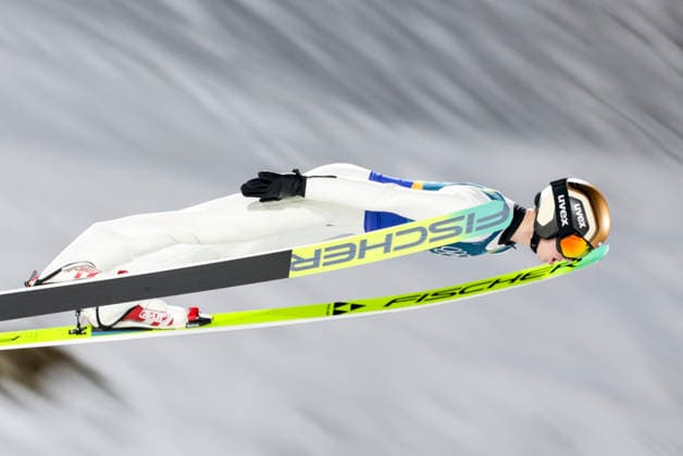OLYMPICS - Winter Olympic Games, Olympische Spiele, Olympia, OS Milano Cortina 2026 PREDAZZO,ITALY,16.FEB.26 - OLYMPICS, Ski jumping, Skispringen, Ski, nordisch - Winter Olympic Games Milano Cortina 2026, large hill, Super Team, men. Image shows Kacper Tomasiak (POL).  GEPAxpictures xMatthiasxTrinkl