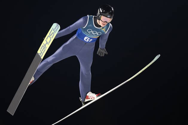 OLYMPICS - Winter Olympic Games, Olympische Spiele, Olympia, OS Milano Cortina 2026 PREDAZZO,ITALY,16.FEB.26 - OLYMPICS, Ski jumping, Skispringen, Ski, nordisch - Winter Olympic Games Milano Cortina 2026, large hill, Super Team, men. Image shows Kaimar Vagul (EST).  GEPAxpictures xOliverxLerch