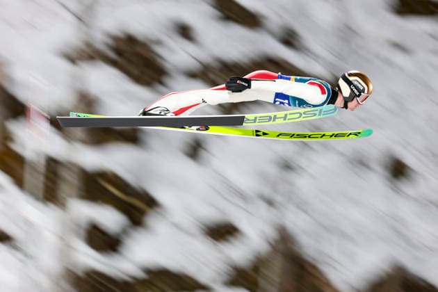 OLYMPICS - Winter Olympic Games, Olympische Spiele, Olympia, OS Milano Cortina 2026 PREDAZZO,ITALY,16.FEB.26 - OLYMPICS, Ski jumping, Skispringen, Ski, nordisch - Winter Olympic Games Milano Cortina 2026, large hill, Super Team, men. Image shows Kristoffer Eriksen Sundal (NOR).  GEPAxpictures xMatthiasxTrinkl
