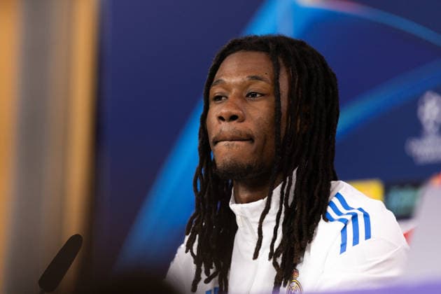 SL Benfica v Real Madrid - UEFA Champions League 2025 26 LISBON, PORTUGAL - FEBRUARY 16: Eduardo Camavinga of Real Madrid, looks on during press conference, PK, Pressekonferenz ahead the UEFA Champions League 2025 26 match between SL Benfica and Real Madrid C.F. at Estadio do SL Benfica on February 16, 2026 in Lisbon, Portugal. Lisboa Estadio Da Luz Portugal Copyright: xDavidexPuglisix