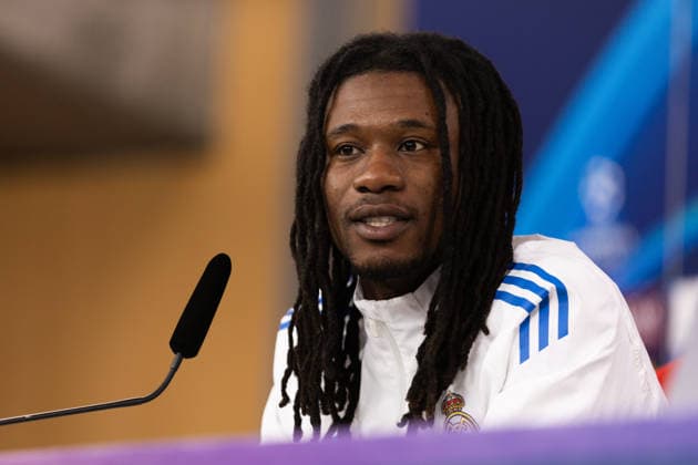 SL Benfica v Real Madrid - UEFA Champions League 2025 26 LISBON, PORTUGAL - FEBRUARY 16: Eduardo Camavinga of Real Madrid, looks on during press conference, PK, Pressekonferenz ahead the UEFA Champions League 2025 26 match between SL Benfica and Real Madrid C.F. at Estadio do SL Benfica on February 16, 2026 in Lisbon, Portugal. Lisboa Estadio Da Luz Portugal Copyright: xDavidexPuglisix