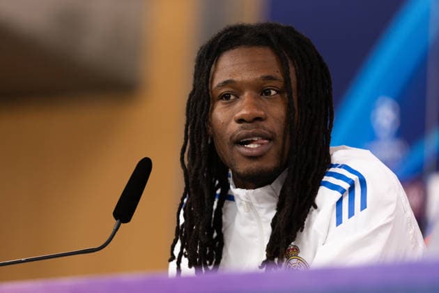 SL Benfica v Real Madrid - UEFA Champions League 2025 26 LISBON, PORTUGAL - FEBRUARY 16: Eduardo Camavinga of Real Madrid, looks on during press conference, PK, Pressekonferenz ahead the UEFA Champions League 2025 26 match between SL Benfica and Real Madrid C.F. at Estadio do SL Benfica on February 16, 2026 in Lisbon, Portugal. Lisboa Estadio Da Luz Portugal Copyright: xDavidexPuglisix