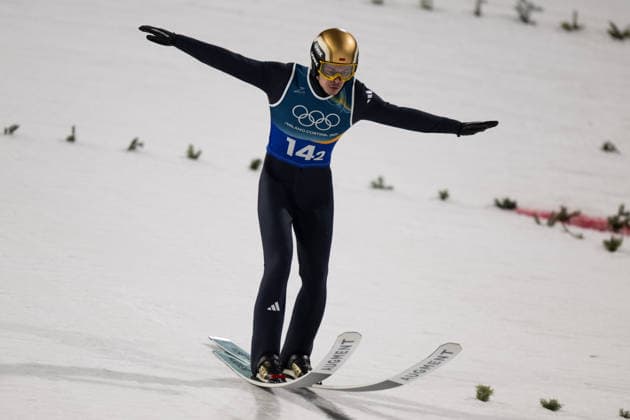 OLYMPICS - Winter Olympic Games, Olympische Spiele, Olympia, OS Milano Cortina 2026 PREDAZZO,ITALY,16.FEB.26 - OLYMPICS, Ski jumping, Skispringen, Ski, nordisch - Winter Olympic Games Milano Cortina 2026, large hill, Super Team, men. Image shows Philipp Raimund (GER).  GEPAxpictures xOliverxLerch