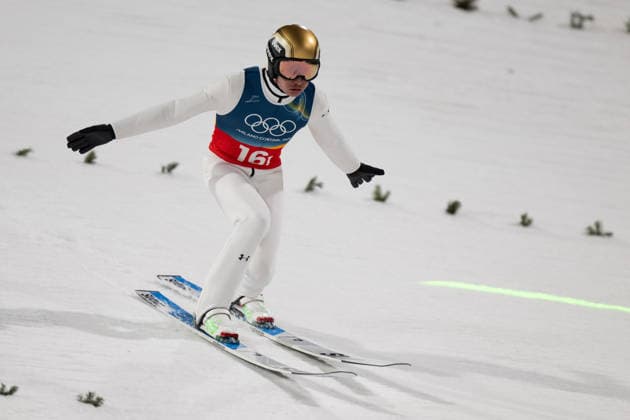 OLYMPICS - Winter Olympic Games, Olympische Spiele, Olympia, OS Milano Cortina 2026 PREDAZZO,ITALY,16.FEB.26 - OLYMPICS, Ski jumping, Skispringen, Ski, nordisch - Winter Olympic Games Milano Cortina 2026, large hill, Super Team, men. Image shows Anze Lanisek (SLO).  GEPAxpictures xOliverxLerch