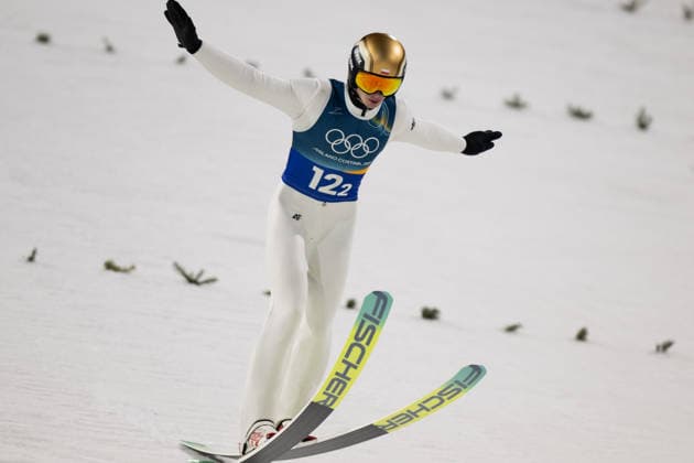 OLYMPICS - Winter Olympic Games, Olympische Spiele, Olympia, OS Milano Cortina 2026 PREDAZZO,ITALY,16.FEB.26 - OLYMPICS, Ski jumping, Skispringen, Ski, nordisch - Winter Olympic Games Milano Cortina 2026, large hill, Super Team, men. Image shows Kacper Tomasiak (POL).  GEPAxpictures xOliverxLerch