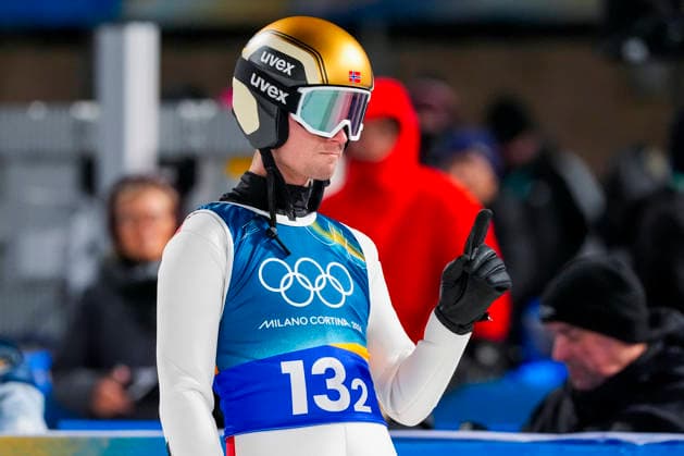 Winter Olympics in Milan Cortina 2026 Val di Fiemme, Italy 20260216. Kristoffer Eriksen Sundal during the Men s Super Team Jump Large Hill in the Predazzo Ski jumping, Skispringen, Ski, nordisch Stadium during the Winter Olympics in Milan Cortina 2026. Photo: Lise Aserud NTB Val di Fiemme Italy EDITORIAL USE ONLY. RESTRICTED USE FOR BETTING COMPANIES Ref:_SPOIzTksf9sWuE.jpg *** Winter Olympics in Milan Cortina 2026 Val di Fiemme, Italy 20260216 Kristoffer Eriksen Sundal during the Men s Super Team Jump Large Hill in the Predazzo Ski Jumping Stadium during the Winter Olympics in Milan Cortina 2026 Photo Lise Aserud NTB Val di Fiemme Italy EDITORIAL USE ONLY RESTRICTED USE FOR BETTING COMPANIES  Copyright: xLisexAserudxx xNTBx