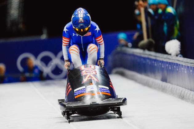 OLYMPICS - Winter Olympic Games, Olympische Spiele, Olympia, OS Milano Cortina 2026 CORTINA D AMPEZZO,ITALY,16.FEB.26 - OLYMPICS, BOBSLEIGH - Winter Olympic Games Milano Cortina 2026, monobob, women. Image shows Kaillie Armbruster Humphries (USA).  GEPAxpictures xAlexanderxSolc