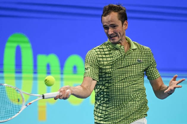 Qatar ExxonMobil Open 2026 - Day One DOHA, QATAR FEBRUARY 16: Daniil Medvedev competes against Juncheng Shang of China during a singles match at the Qatar ExxonMobil Open at the Khalifa International Tennis and Squash Complex on February 16, 2026 in Doha, Qatar. Doha Qatar  Copyright: xArturxWidakx originalFilename:widak-qatarexx260216_npLZE.jpg